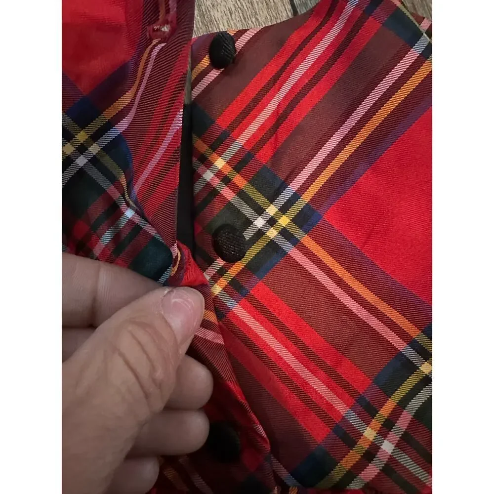 NWT Ralph Lauren Baby Girl's Plaid Print Fit & Flare Dress 2 Pec Set Size 6 M